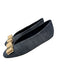 Ferragamo Shoe Size 8 Navy & Beige Textile & Leather Round Toe Bow Detail Flats Navy & Beige / 8