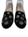 Kate Spade Shoe Size 8 Black Leather Suede Round Toe Polka Dot Glitter Flats Black / 8