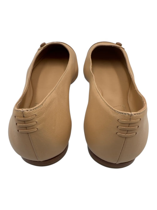 Sarah Flint Shoe Size 38.5 Beige & Brown Leather Patent Leather Toe Cap Flats Beige & Brown / 38.5