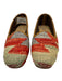 Artemis Shoe Size 38 Red, Green, Blue Leather Wool Zig Zag Stacked Heel Loafers Red, Green, Blue / 38