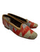 Artemis Shoe Size 38 Red, Green, Blue Leather Wool Zig Zag Stacked Heel Loafers Red, Green, Blue / 38