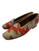 Artemis Shoe Size 38 Red, Green, Blue Leather Wool Zig Zag Stacked Heel Loafers Red, Green, Blue / 38