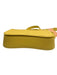 JW PEI Yellow Faux Leather Shoulder Strap Curved silver hardware flap Bag Yellow / Small