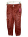 Pilcro Size 26 Burnt Red Cotton Blend Corduroy High Rise Straight Leg Pants Burnt Red / 26