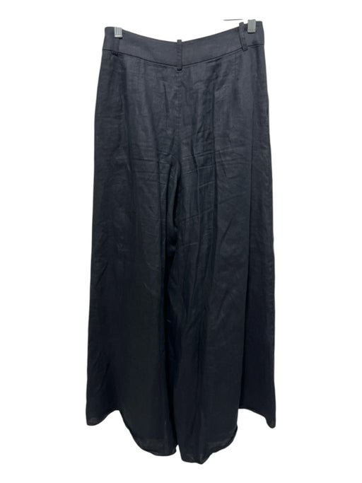 Banana Republic Size 0 Black Linen High Waist Trouser Wide Leg Pants Black / 0