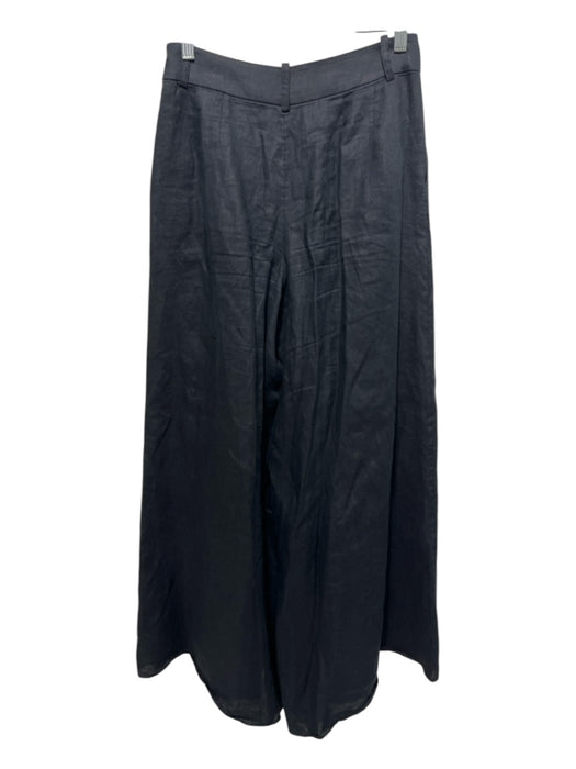 Banana Republic Size 0 Black Linen High Waist Trouser Wide Leg Pants Black / 0