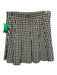 Maeve Size 4 Black & White Polyester & Viscose Plaid Side Zip Pleat Detail Skirt Black & White / 4