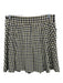 Maeve Size 4 Black & White Polyester & Viscose Plaid Side Zip Pleat Detail Skirt Black & White / 4