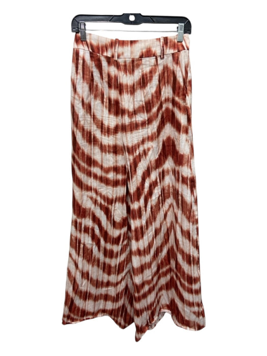 Banana Republic Size 0 Red & White Linen Tie Dye High Rise Wide Leg Pants Red & White / 0