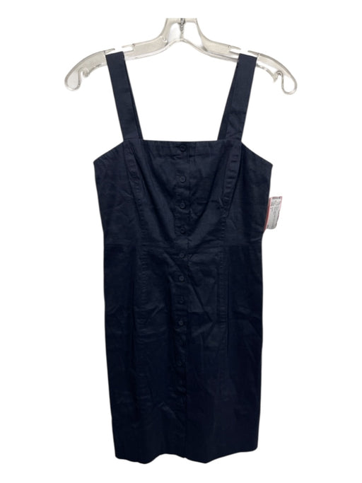 Theory Size 2 Navy Linen Button Down Sleeveless Dress Navy / 2