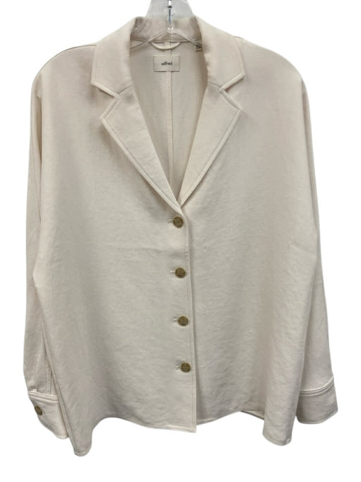 Wilfred Size Est S White Polyester Butterfly Long Sleeve Collar Overshirt Top White / Est S