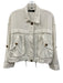 Blank NYC Size XS White Cotton & Linen Long Sleeve Buttons Crop Overshirt Top White / XS