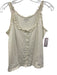 J Crew Size XS White Cotton Ruffle Detail Buttons Tank Top White / XS