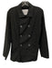 Frank & Eilen Size XS Black Cotton & Flax Long Sleeve Buttons Jacket Black / XS