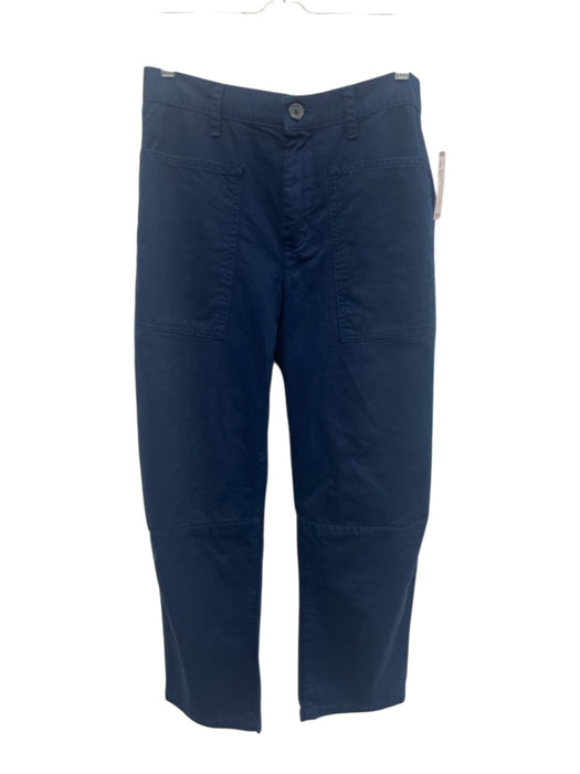 Velvet Size 2 Navy Cotton Barrel Leg Pockets Pants Navy / 2