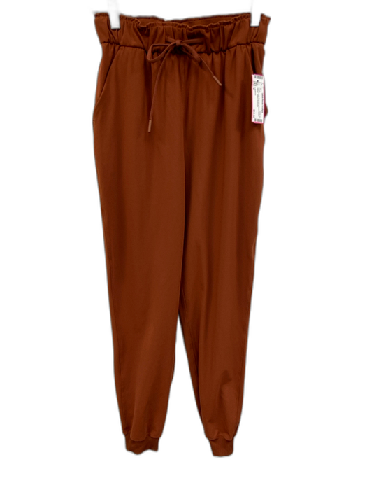 Lululemon Size 4 Rust Orange Drawstring Waist Stretch Athletic Jogger Pants Rust Orange / 4