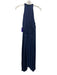 A.L.C. Size 4 Navy Blue Polyester Sleeveless Button Back Elastic Waist Dress Navy Blue / 4