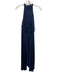 A.L.C. Size 4 Navy Blue Polyester Sleeveless Button Back Elastic Waist Dress Navy Blue / 4