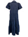 Brochu Walker Size XS Dark Wash Cotton Collar Neck Button Down Tiered Dress Dark Wash / XS