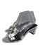 Veronica Beard Shoe Size 8 Silver Leather Metallic Gold studs Mule Sandals Silver / 8