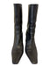 Lafayette 148 Shoe Size 38 Black Leather Gold Zipper Half Calf Boots Black / 38