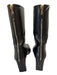 Lafayette 148 Shoe Size 38 Black Leather Gold Zipper Half Calf Boots Black / 38