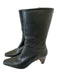 Lafayette 148 Shoe Size 38 Black Leather Gold Zipper Half Calf Boots Black / 38