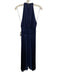 A.L.C. Size 4 Navy Blue Polyester Sleeveless Pleated Button Back Midi Dress Navy Blue / 4