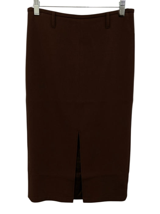 J Crew Size 4T Brown Recycled Polyester High Rise Paneled Front Slit Maxi Skirt Brown / 4T