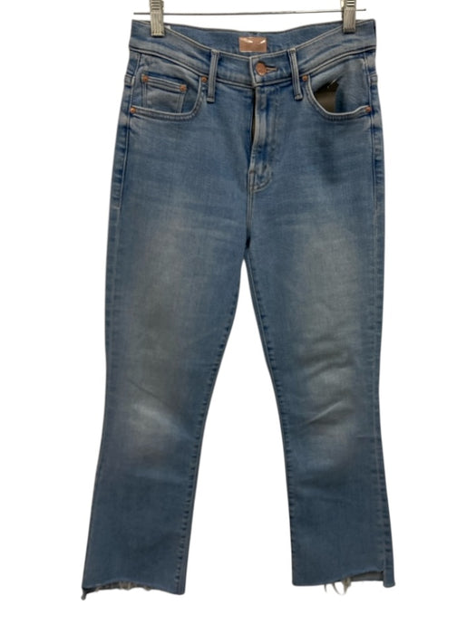 Mother Size 25 Light Wash Cotton Denim High Rise Whiskering Straight Leg Jeans Light Wash / 25