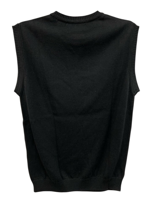 Julia Amory Size Small Black Cotton Blend Sleeveless Ribbed Knit Sweater Black / Small