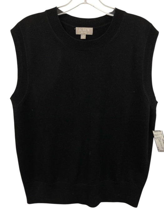 J Crew Size XS Black Cashmere Sleeveless Ribbed Knit Sweater Black / XS