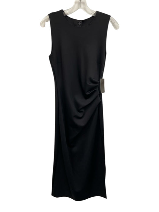 Banana Republic Size XS Black Polyamide Blend Sleeveless Pleated Midi Dress Black / XS