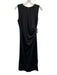 Banana Republic Size XS Black Polyamide Blend Sleeveless Pleated Midi Dress Black / XS
