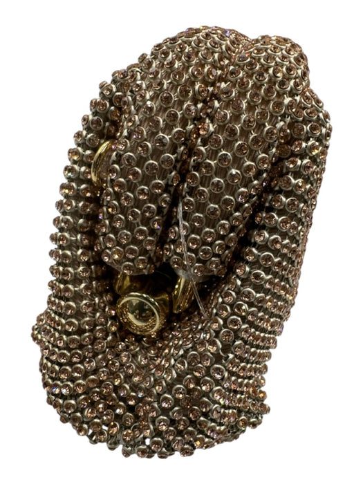 Loeffler Randall Pink Rhinestone Gold hardware Chain Mesh Chain Strap Clutch Bag Pink / Mini