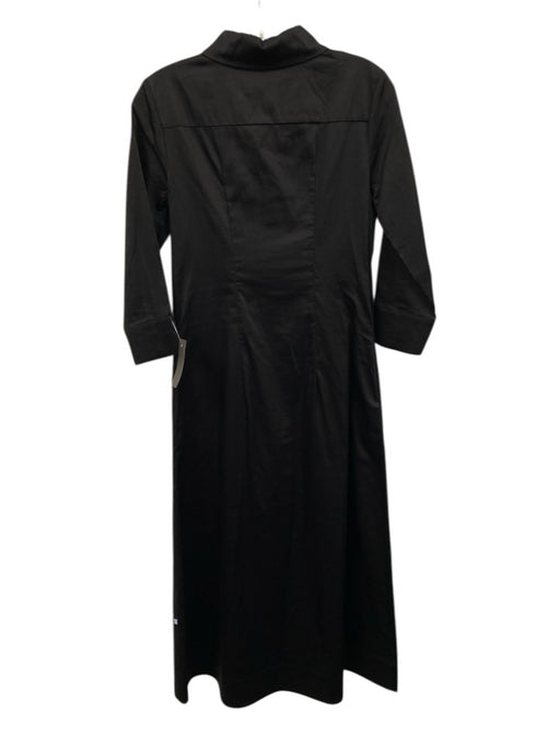 Perlavera Size XS Black 100% Cotton Long Sleeve Button Up Maxi Dress Black / XS