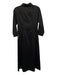 Perlavera Size XS Black 100% Cotton Long Sleeve Button Up Maxi Dress Black / XS