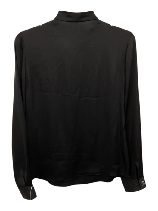 Elie Tahari Size XS Black Silk Long Sleeve Blouse Black / XS