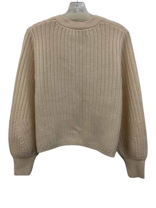 La Ligne Size XS Cream Wool Cardigan Sweater Cream / XS