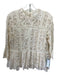 HD in Paris Size 4 Cream White Cotton Lace Overlay Paisley Long Sleeve Top Cream White / 4