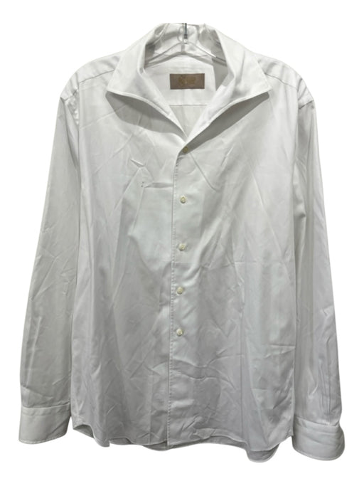 Rhodes Woods Size 16.5 White Cotton Solid Button up Men's Long Sleeve Shirt White / 16.5