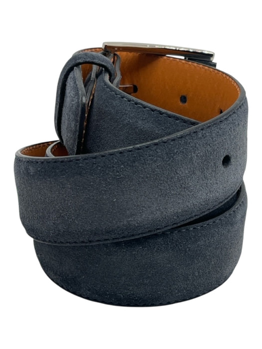 Magnanni Gray Suede Solid Men's Belt Gray