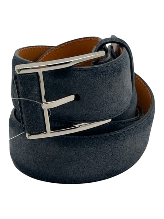Magnanni Gray Suede Solid Men's Belt Gray
