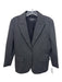 Derek Lam Size 6 Charcoal Gray Cotton Faux Pockets Pleated Detail Blazer Jacket Charcoal Gray / 6