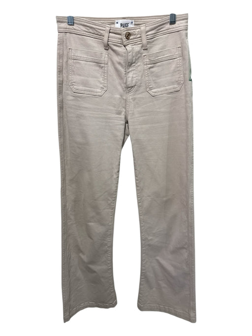 Paige Size 26 Khaki Denim Cotton Blend Pocket detail Low Rise Bootcut Pants Khaki / 26