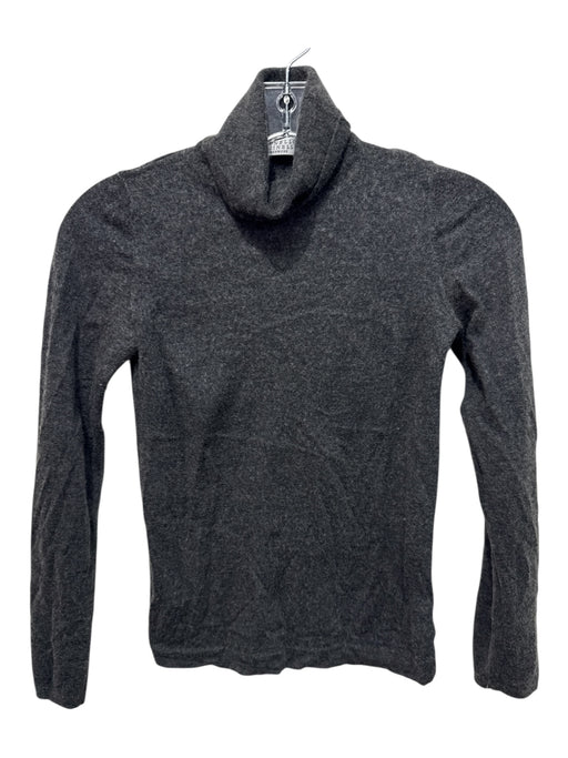 Brunello Cucinelli Size XXS Heather Gray Cashmere Blend Turtle Neck Cropped Top Heather Gray / XXS