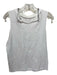 Brunello Cucinelli Size XS White Cotton High Neck Sparkle Detail Sleeveless Top White / XS
