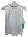 Brunello Cucinelli Size XS White Cotton High Neck Sparkle Detail Sleeveless Top White / XS
