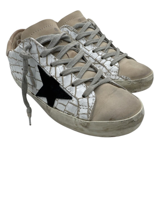 Golden Goose Shoe Size 36 WHite, Black, Gray Leather Low Top lace up Sneakers WHite, Black, Gray / 36