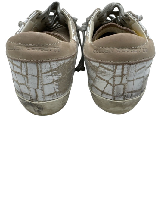 Golden Goose Shoe Size 36 WHite, Black, Gray Leather Low Top lace up Sneakers WHite, Black, Gray / 36